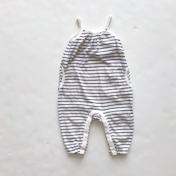 Old Navy stripe tank jumpsuit GUC 3-6m - Picture 1 of 6